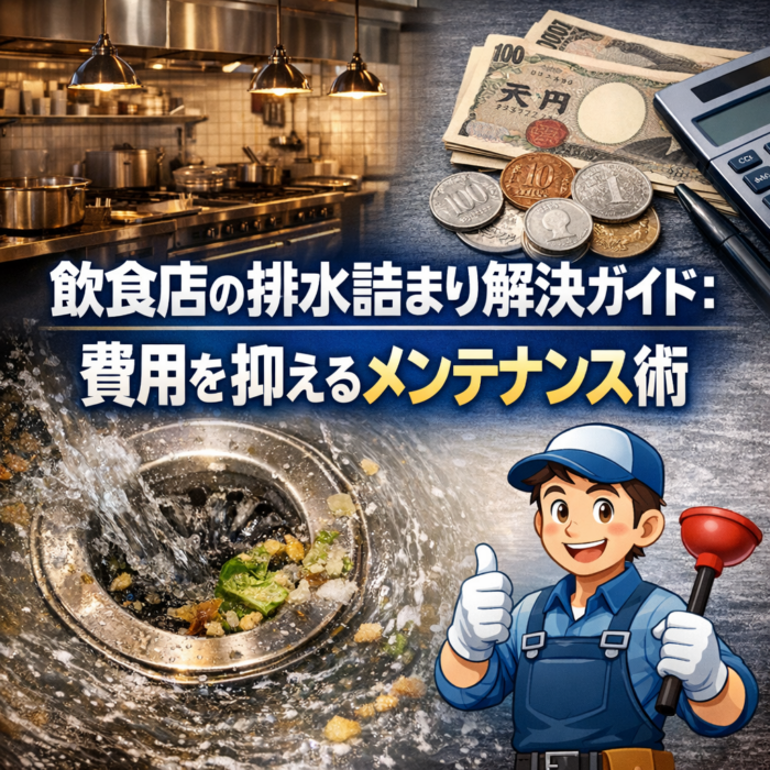 飲食店の排水詰まり解決ガイド：費用を抑えるメンテナンス術